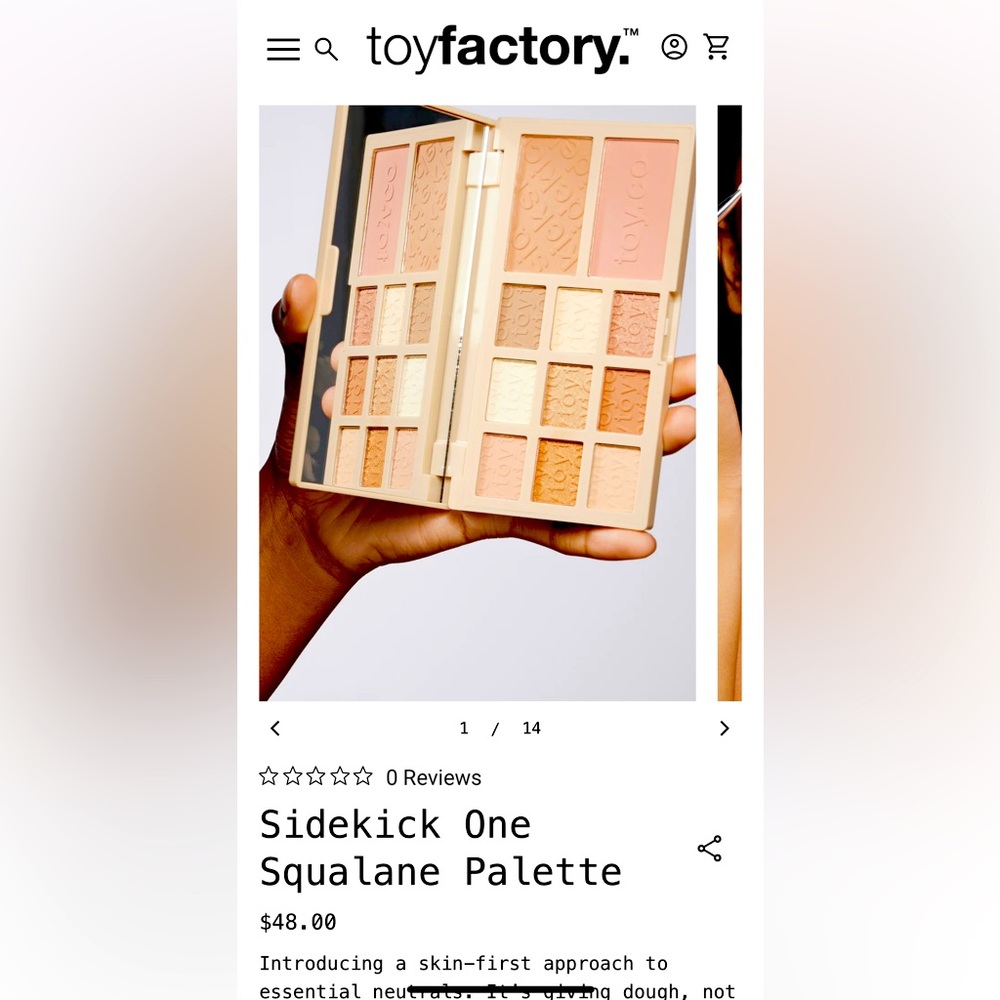 Toy Factory Sidekick One Makeup Palette BRAND NEW